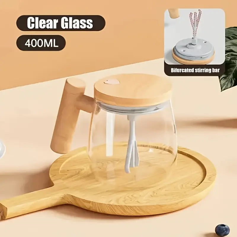 Caneca Auto-Mexedora Elétrica de Vidro – Praticidade e Eficiência para o Seu Dia a Dia