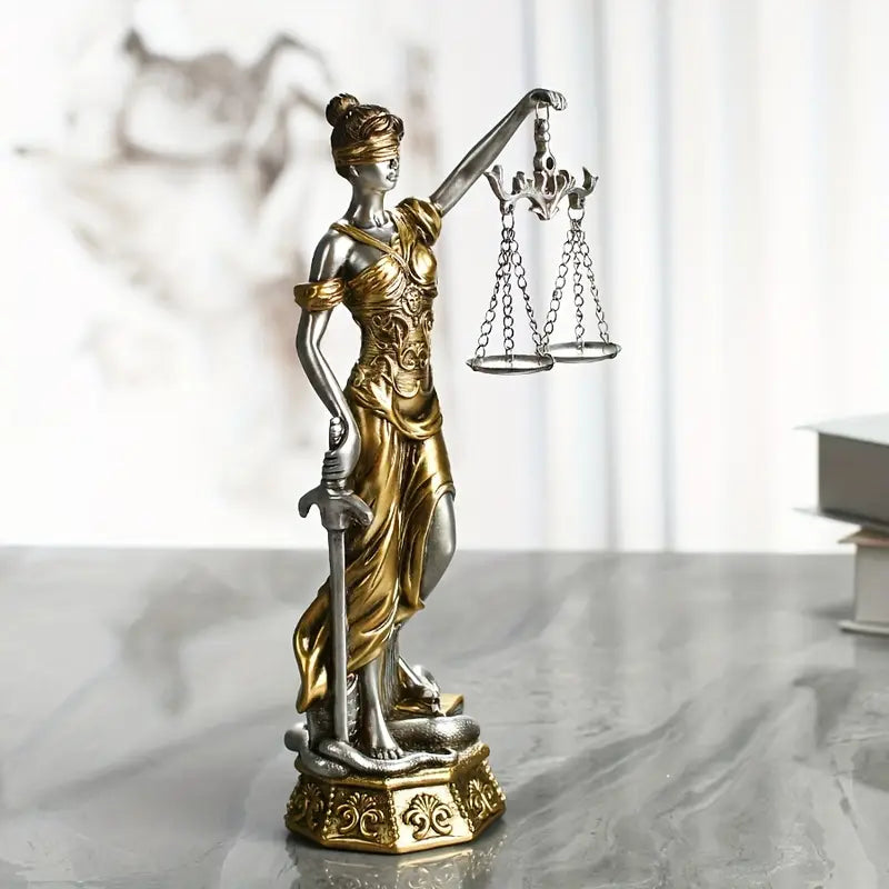 Estátua Elegante da Deusa Atena – Decoração de Cobre para Casa, Escritório e Escola
