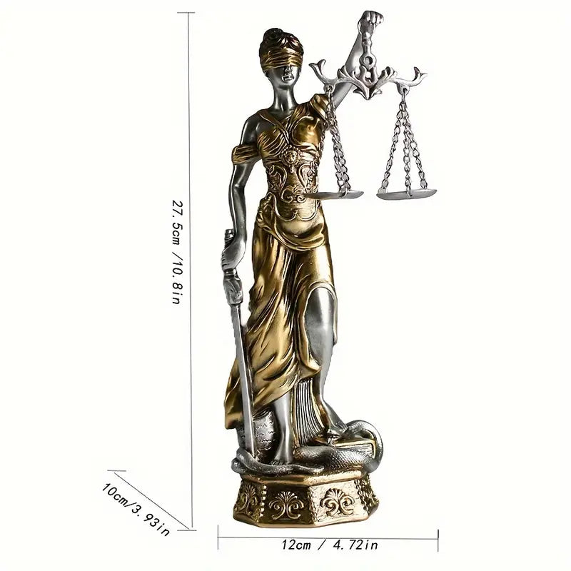 Estátua Elegante da Deusa Atena – Decoração de Cobre para Casa, Escritório e Escola