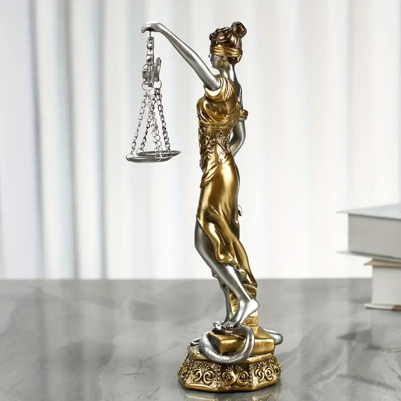 Estátua Elegante da Deusa Atena – Decoração de Cobre para Casa, Escritório e Escola