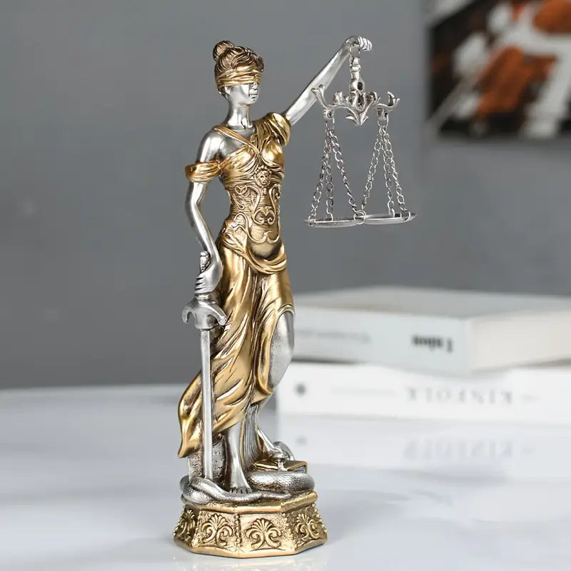 Estátua Elegante da Deusa Atena – Decoração de Cobre para Casa, Escritório e Escola